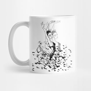 beautiful ballet dancer drawing Mug